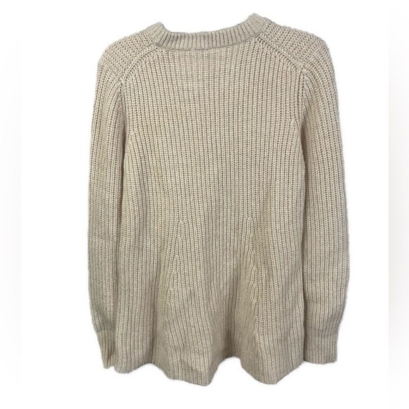 Athleta Women's Sierra Crew Neck Sweater in Oatmeal Wool Blend- Size Small - Picture 3 of 6